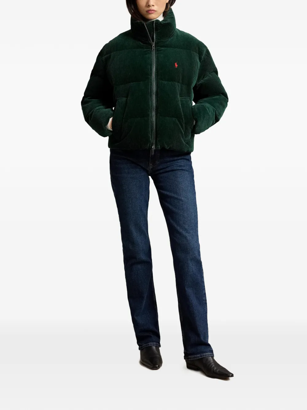 Polo Ralph Lauren Ribfluwelen donsjas Groen