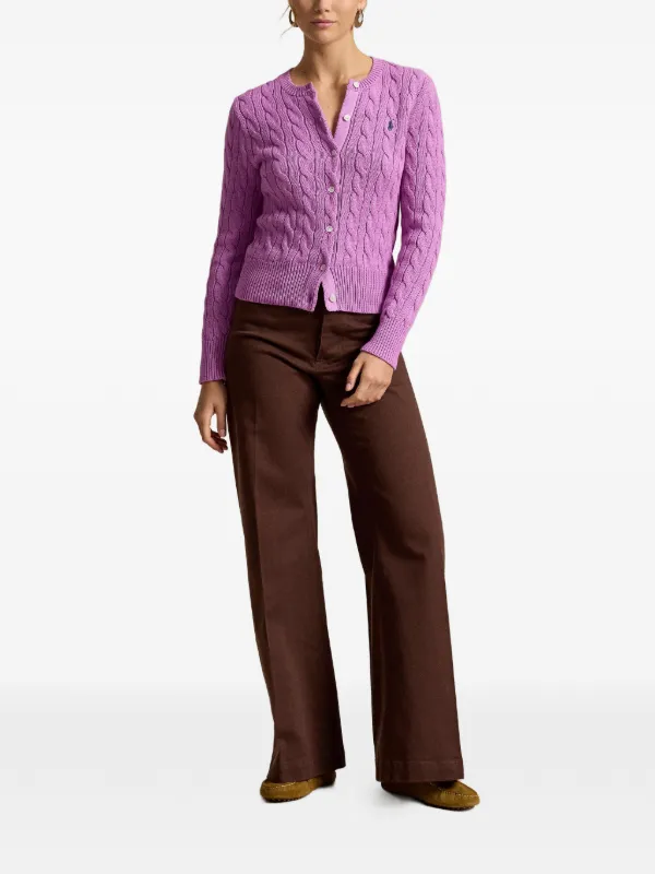 Polo Ralph Lauren cable-knit Cardigan | Purple | FARFETCH