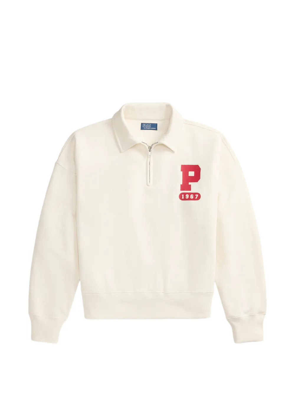 Polo Ralph Lauren Polo con mezza zip e logo - Bianco
