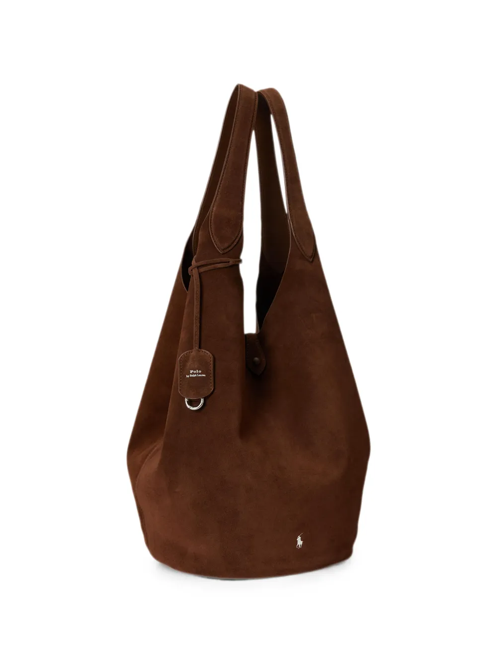 Polo Ralph Lauren Polo Play Calf Suede Tote Bag in Brown, view 2