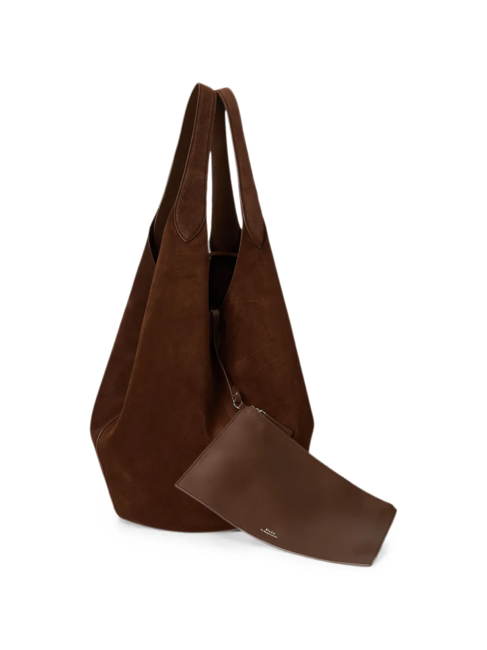 Polo Ralph Lauren Polo Play Calf Suede Tote Bag in Brown, view 3