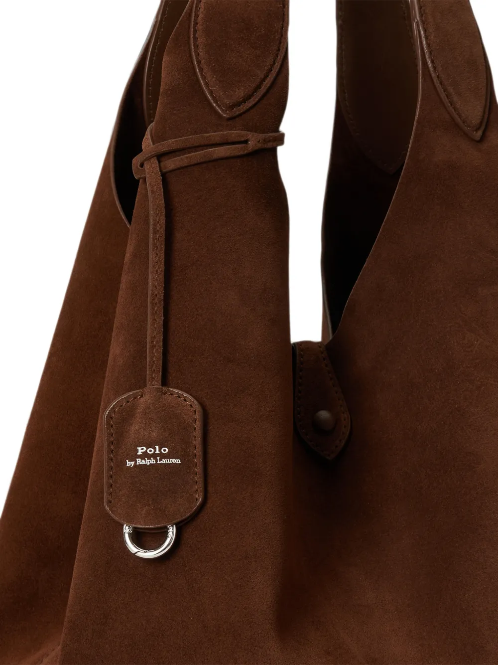 Polo Ralph Lauren Polo Play Calf Suede Tote Bag in Brown, view 4