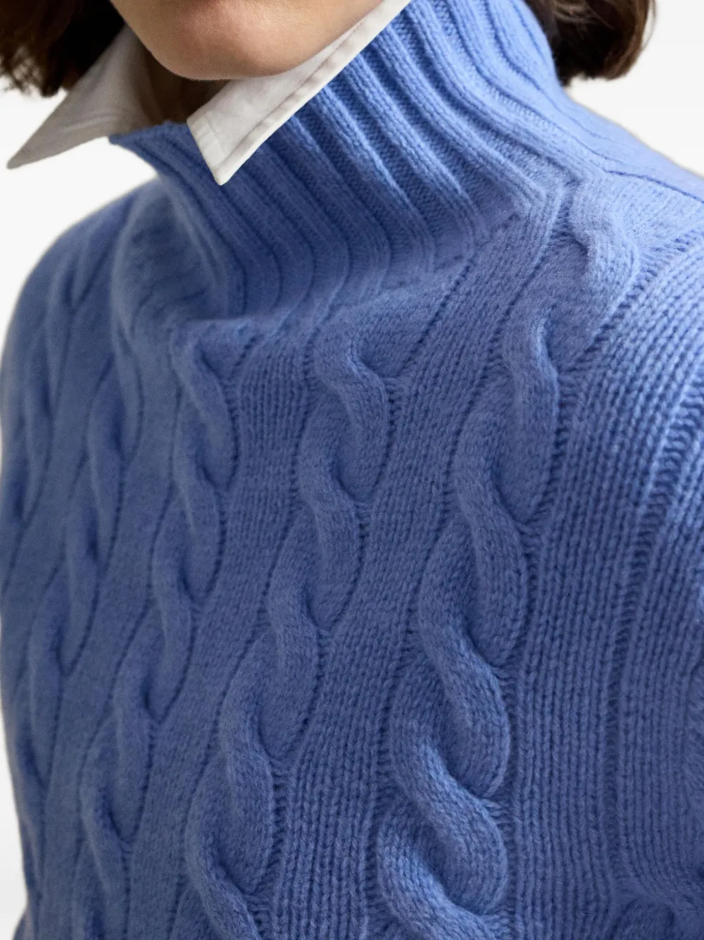 Polo Ralph Lauren Kabelgebreide coltrui Blauw