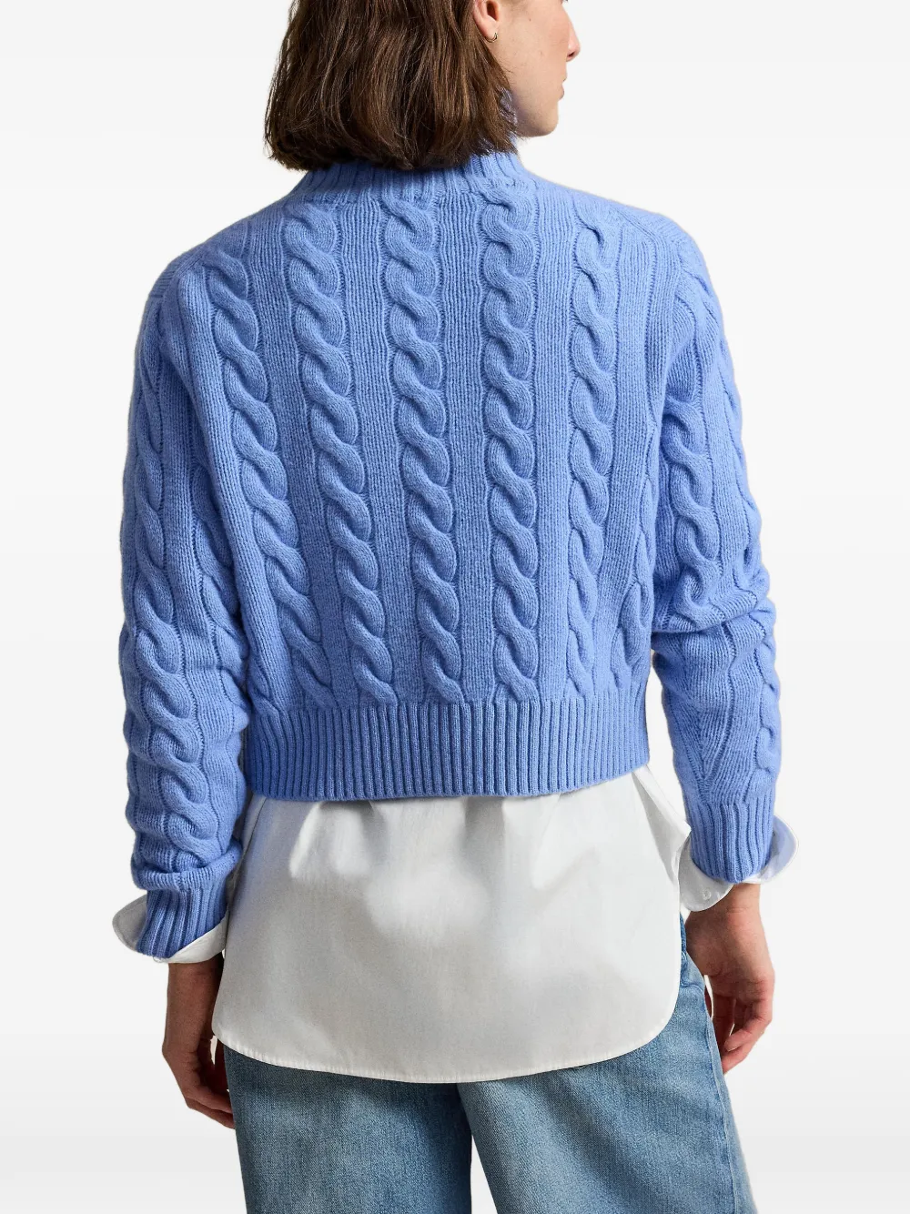 Polo Ralph Lauren Kabelgebreide coltrui Blauw