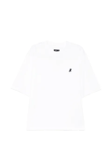 agnès b. logo-embroidered round neck T-shirt