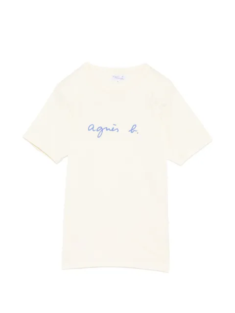 agnès b.  logo-print round neck T-shirt