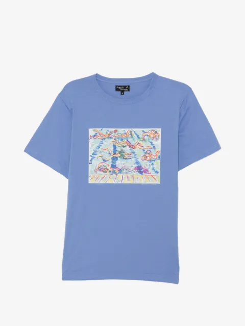 agnès b.  t-shirt en coton à imprimé graphique