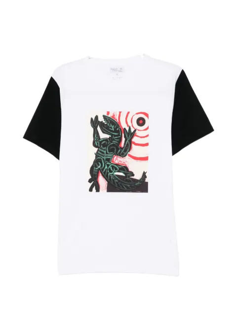 agnès b.  graphic-print colour-block T-shirt