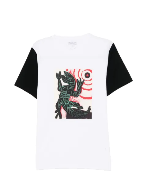 agnès b.  graphic-print colour-block T-shirt
