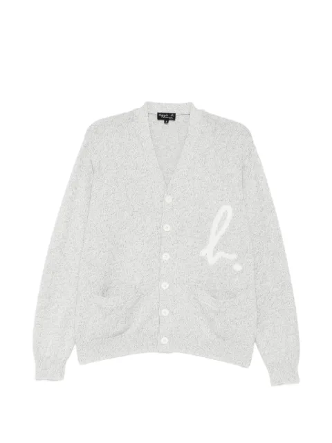 agnès b.  logo V-neck cardigan