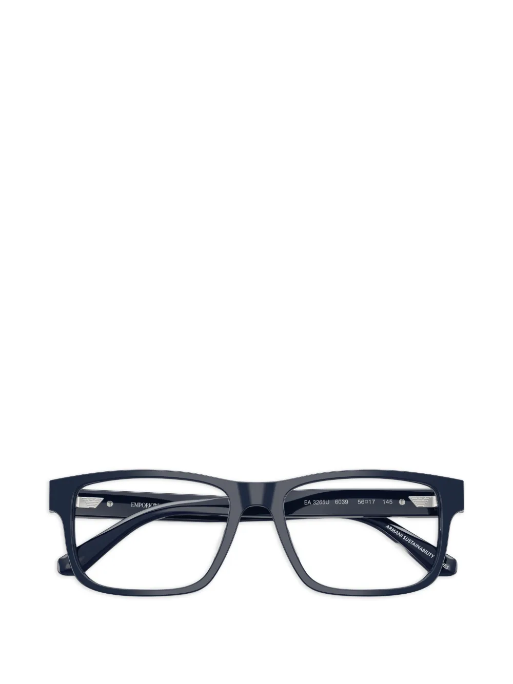 Emporio Armani Bril met rechthoekig montuur Blauw