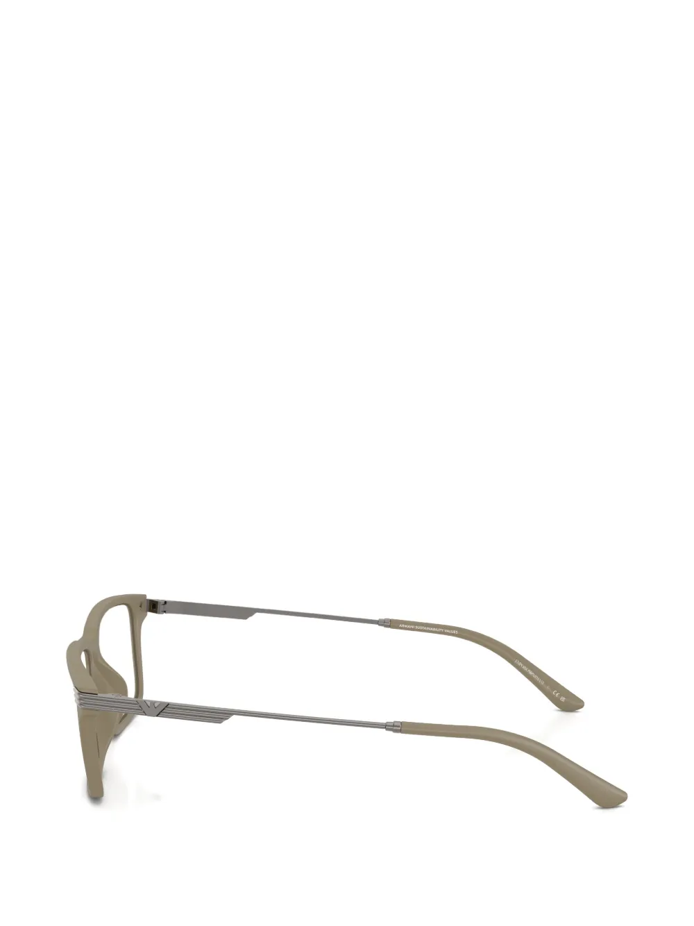 Emporio Armani Bril met vierkant montuur Beige