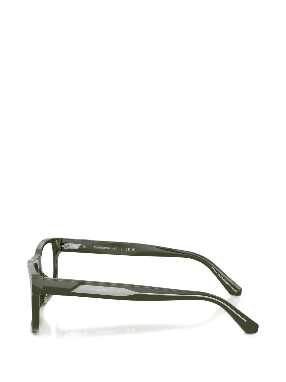 Emporio Armani square-frame glasses - Verde