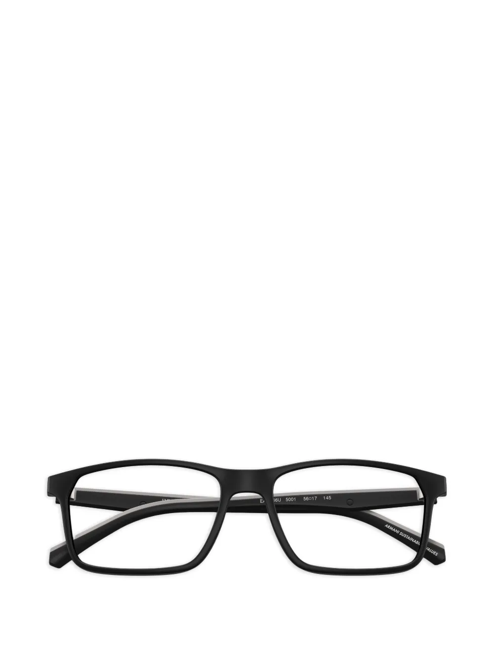 Emporio Armani Bril met rechthoekig montuur Zwart