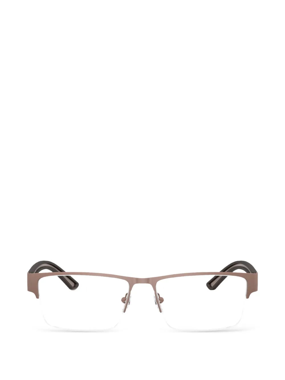 Emporio Armani rectangle-frame glasses - Braun