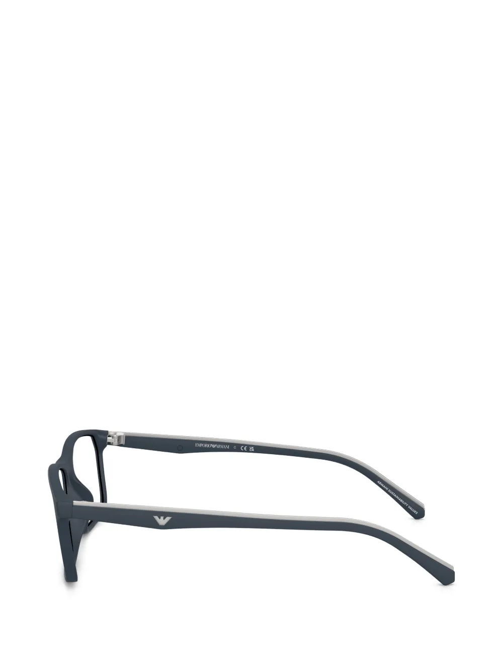 Emporio Armani Bril met rechthoekig montuur Grijs
