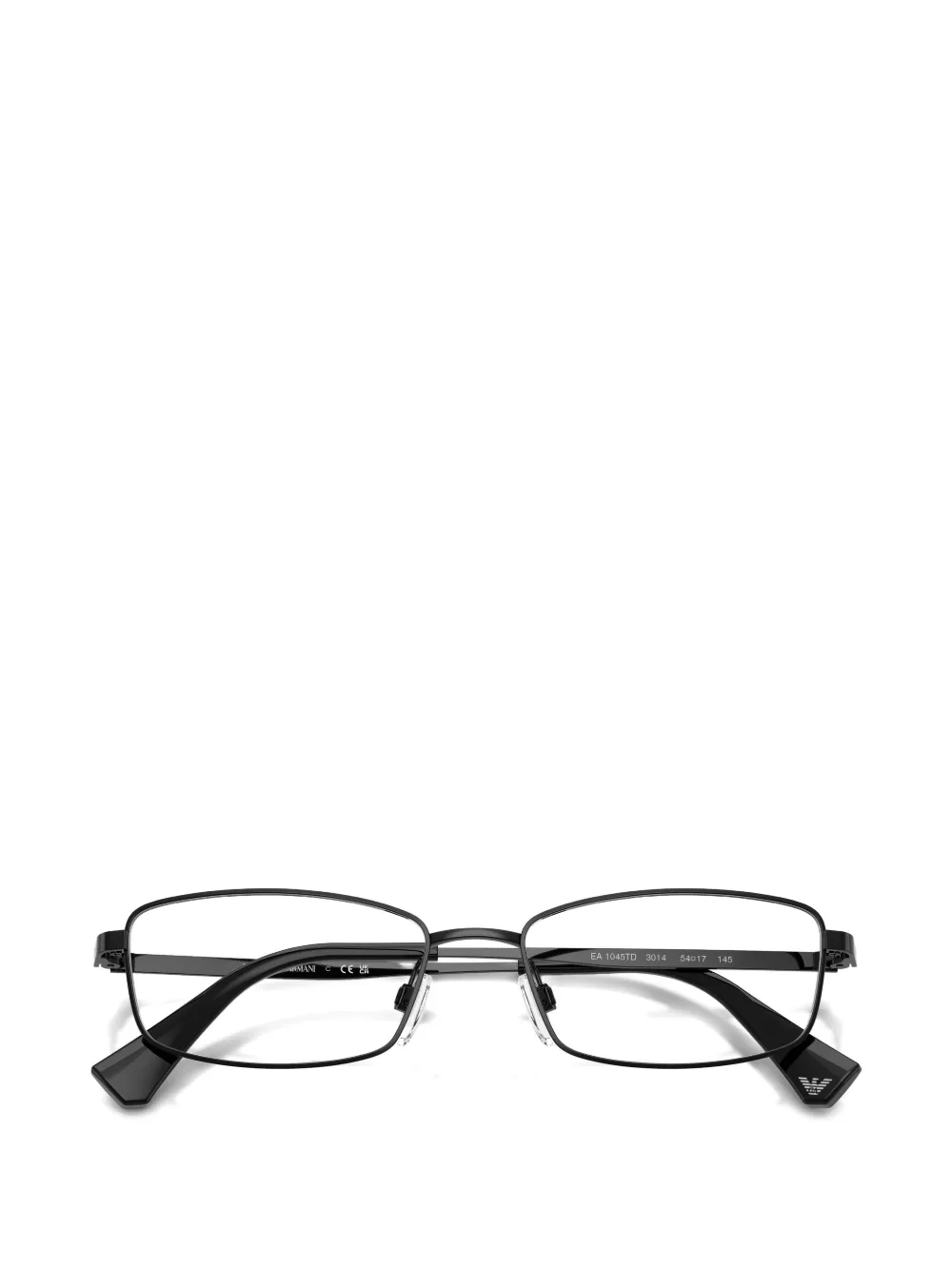 Emporio Armani Bril met rechthoekig montuur Zwart
