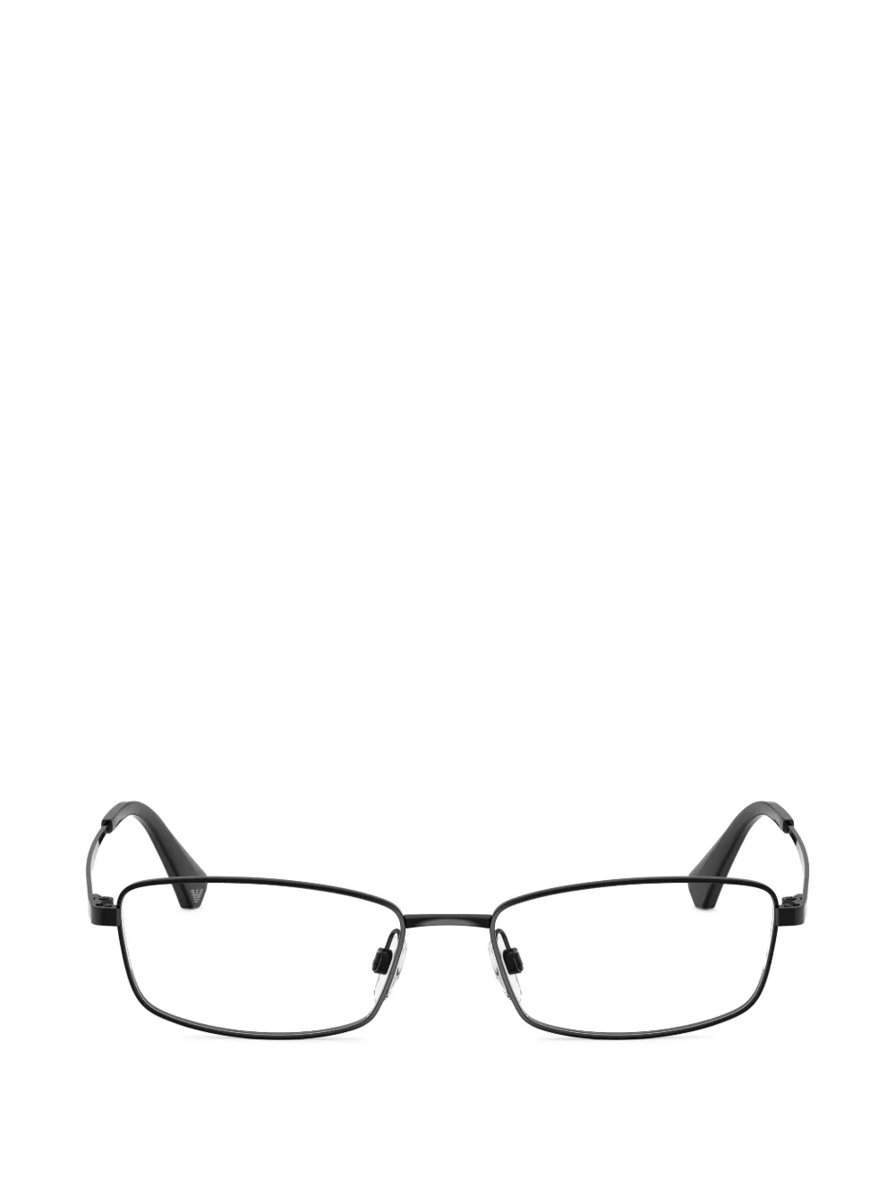 Emporio Armani rectangle-frame titanium glasses - Nero