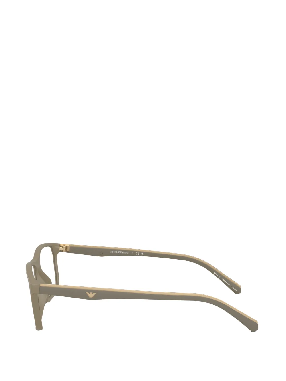  Emporio Armani Rectangle-frame Glasses - Neutrals 
