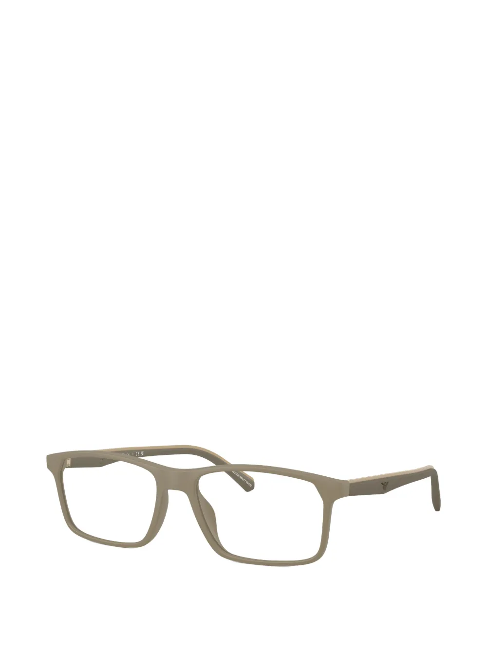  Emporio Armani Rectangle-frame Glasses - Neutrals 