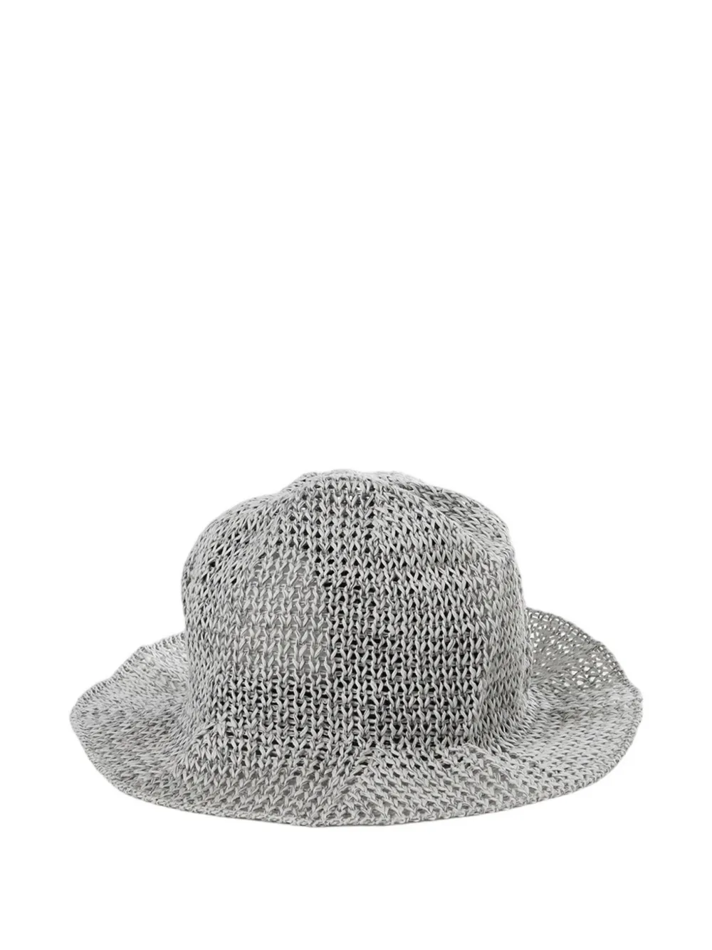 Y's Thermos Crochet-knit Wide-brim Hat In Gray