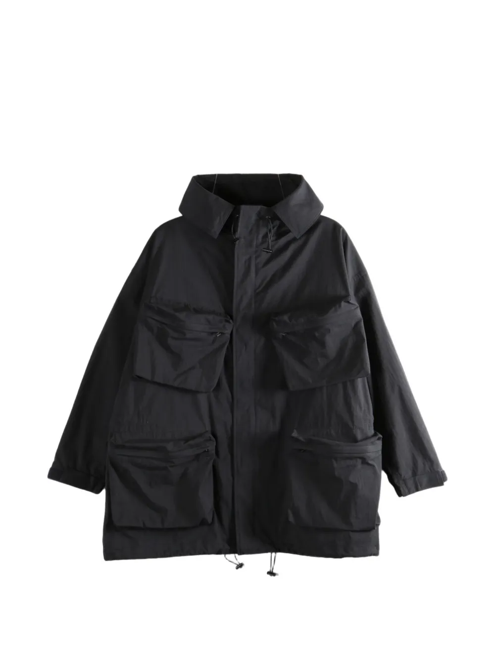 Y's hooded multi-pocket coat - Nero
