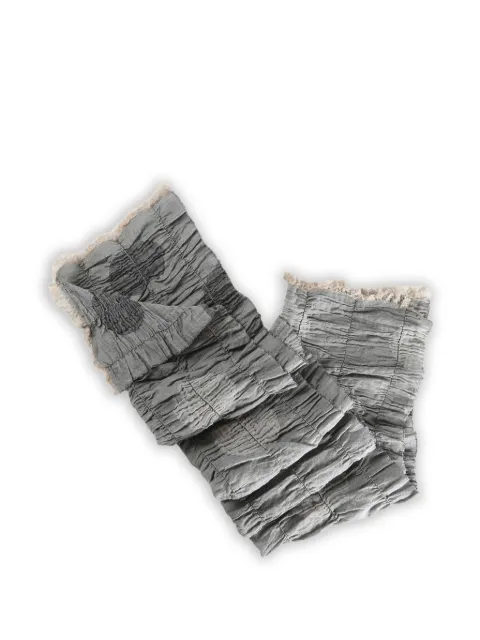 Y's fringed textured scarf
