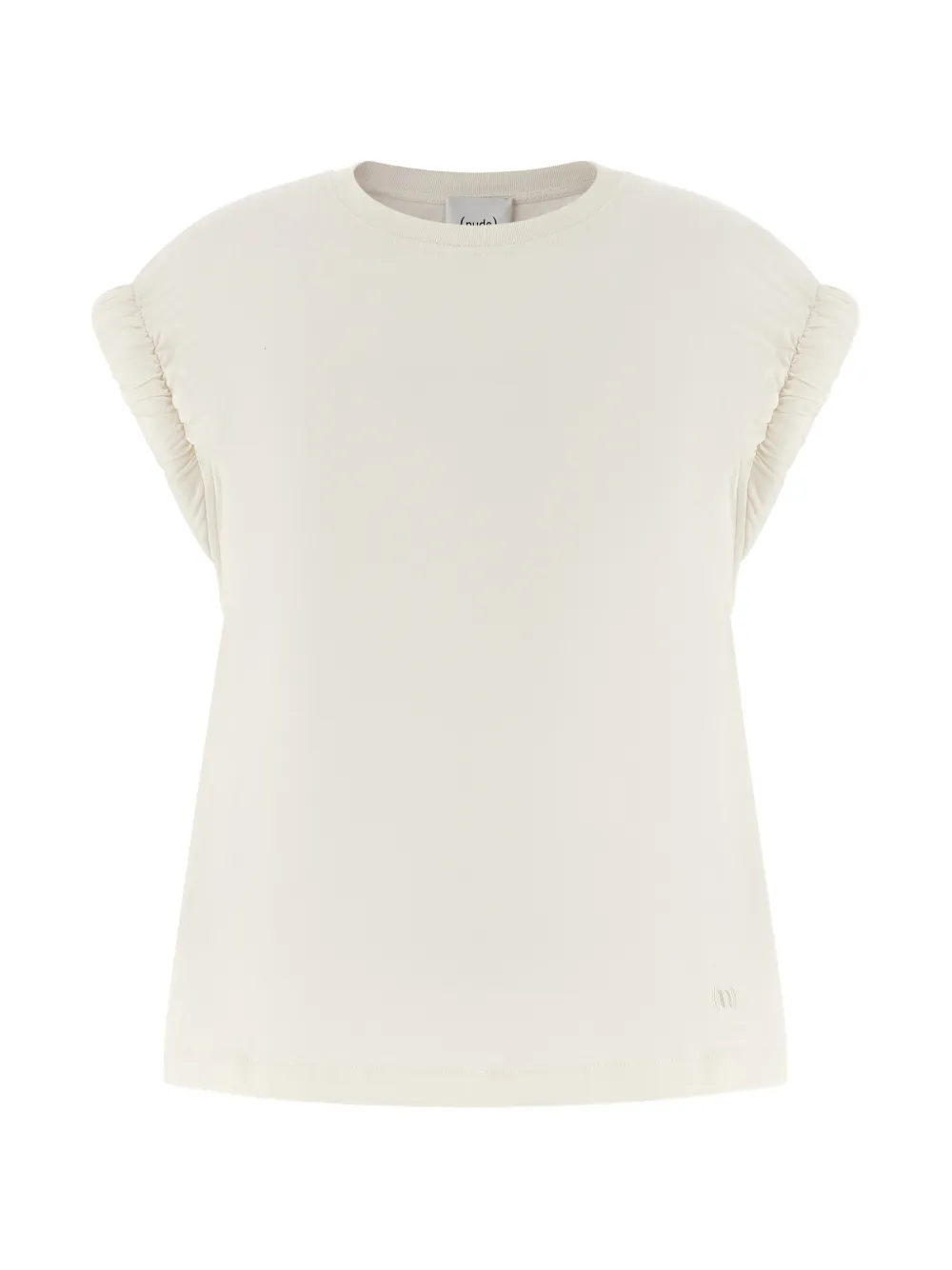 Nude rolled-sleeve T-shirt - Toni neutri