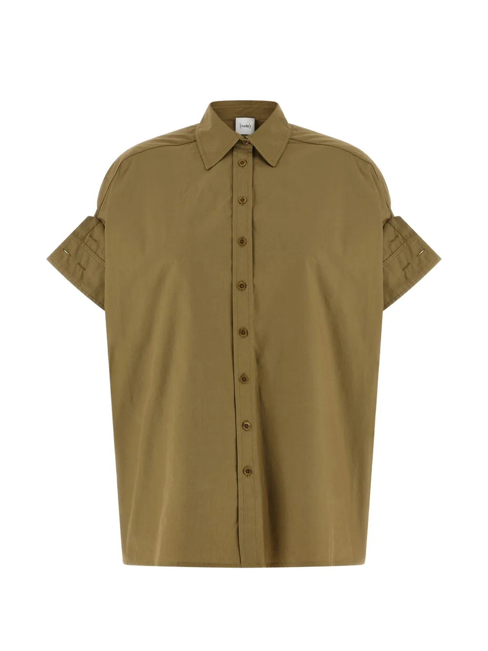 Nude long-sleeve shirt - Marrone