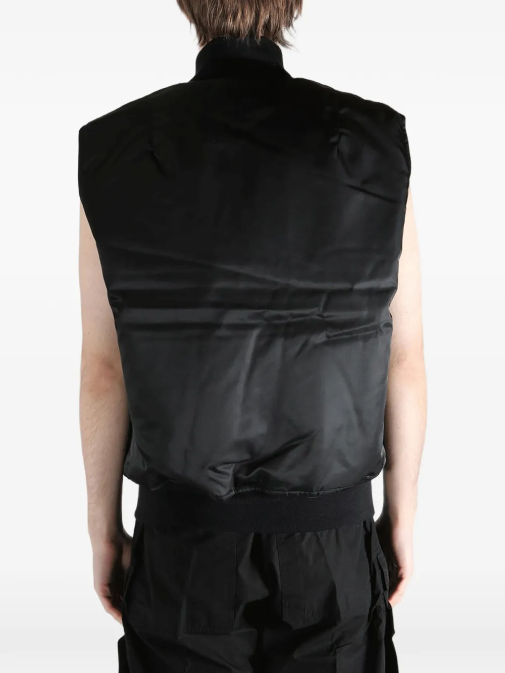 Rick Owens DRKSHDW Mouwloos jack met rits Zwart