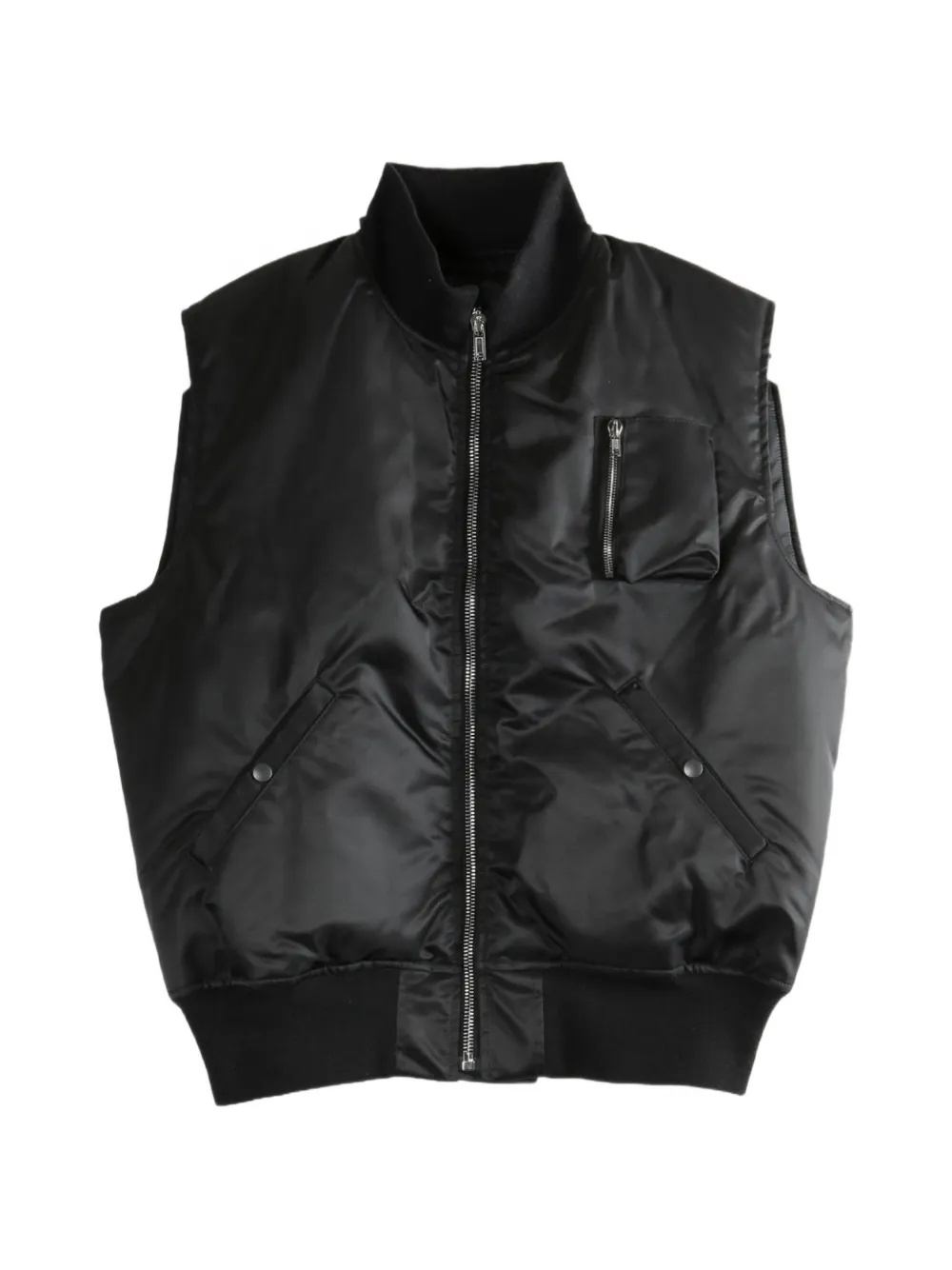 Rick Owens DRKSHDW zip sleeveless jacket - Black