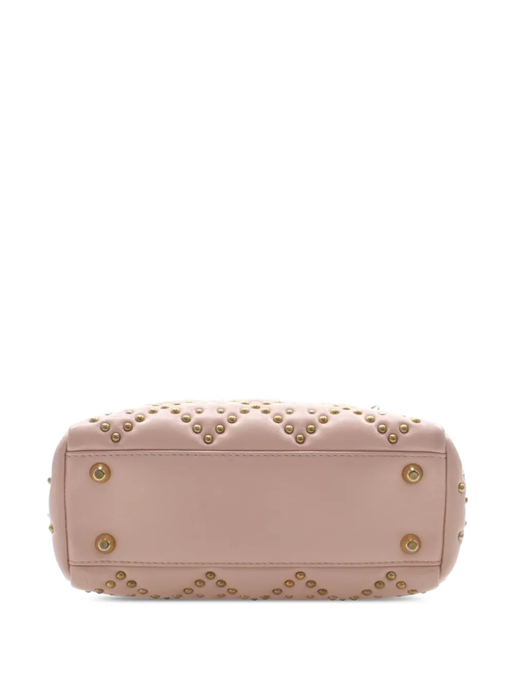 2017 Mini Lambskin Cannage Studded Supple Lady Dior Satchel