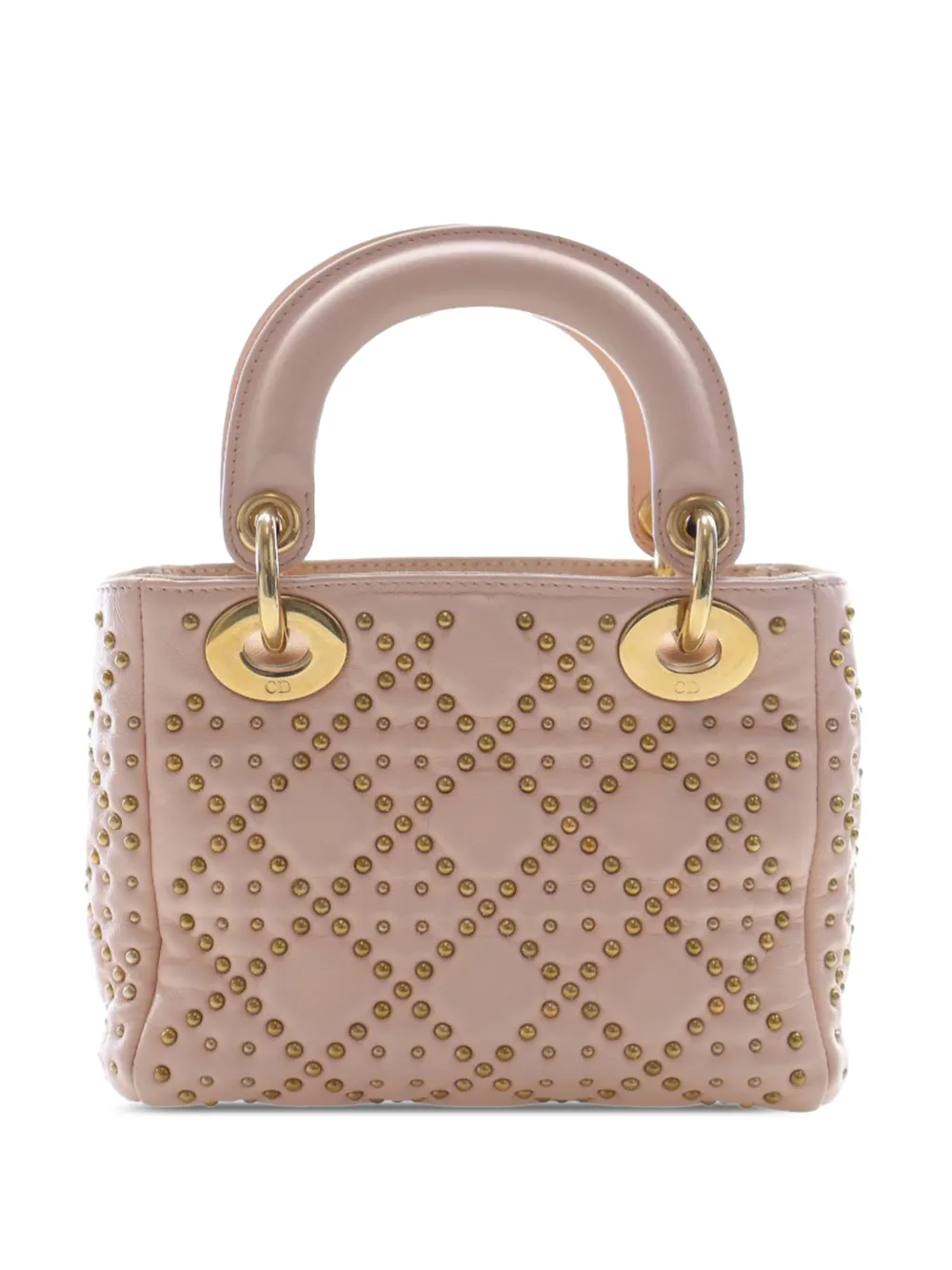 2017 Mini Lambskin Cannage Studded Supple Lady Dior Satchel