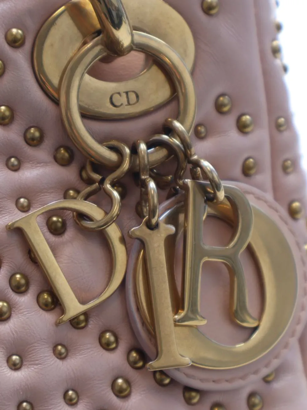 2017 Mini Lambskin Cannage Studded Supple Lady Dior Satchel