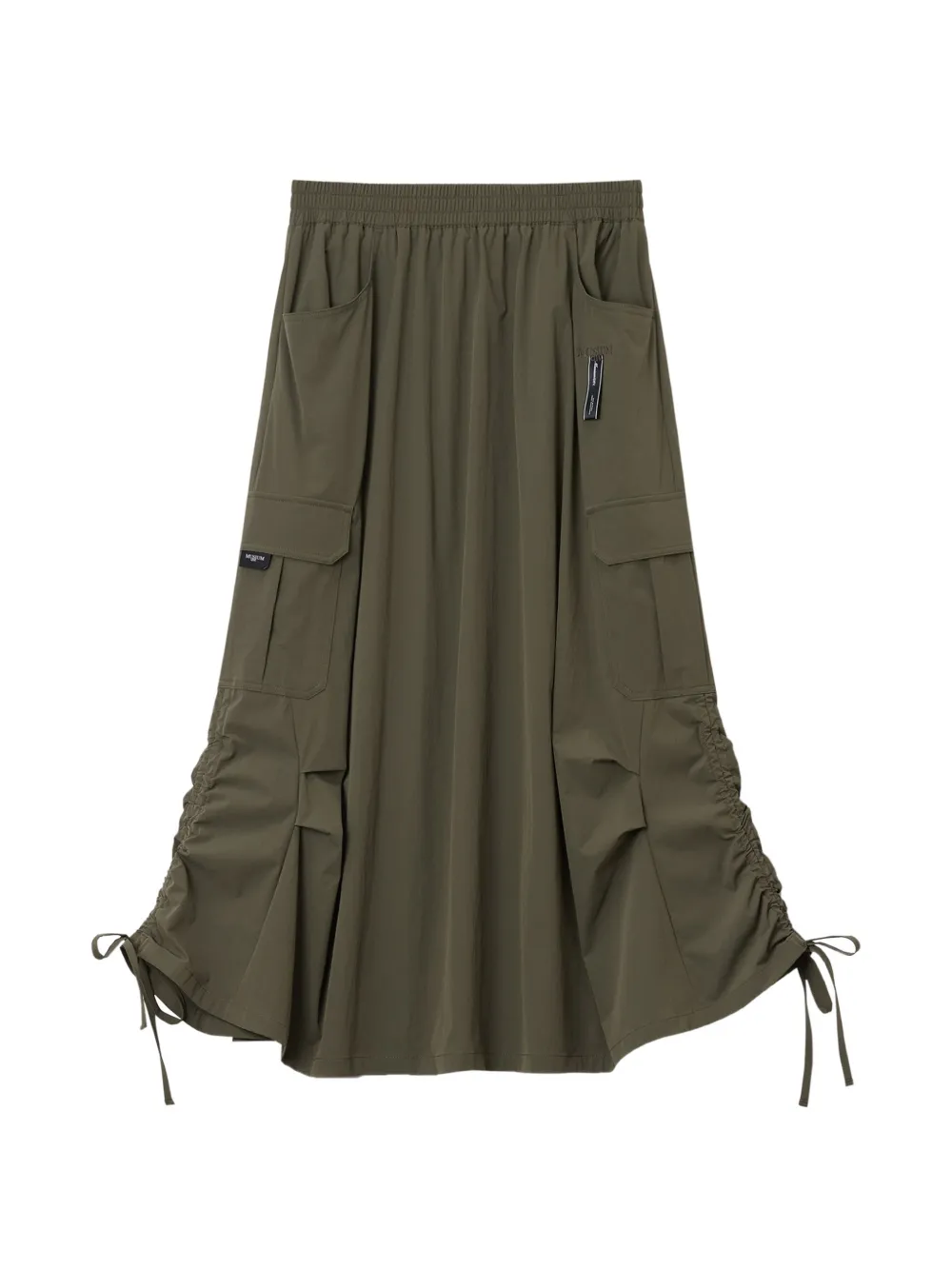 Musium Div. drawstring pocket midi skirt - Verde