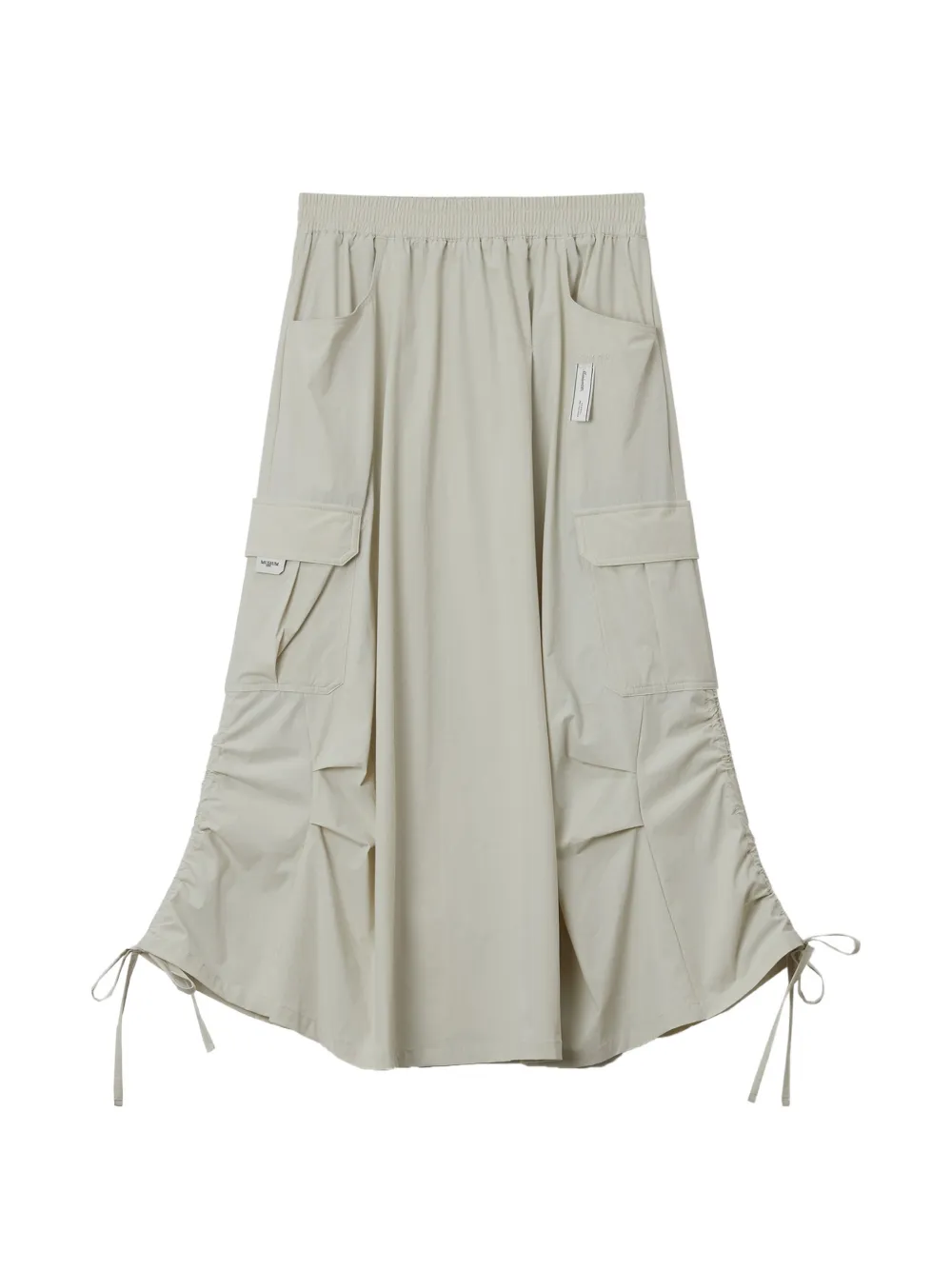 Musium Div. pocket drawstring midi skirt - Toni neutri