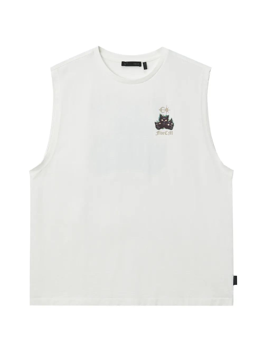 FIVE CM sleeveless T-shirt - Bianco