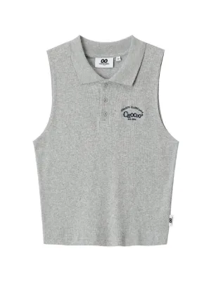 Agnès b. Kazi monogram-print Tank Top | Grey | FARFETCH KW