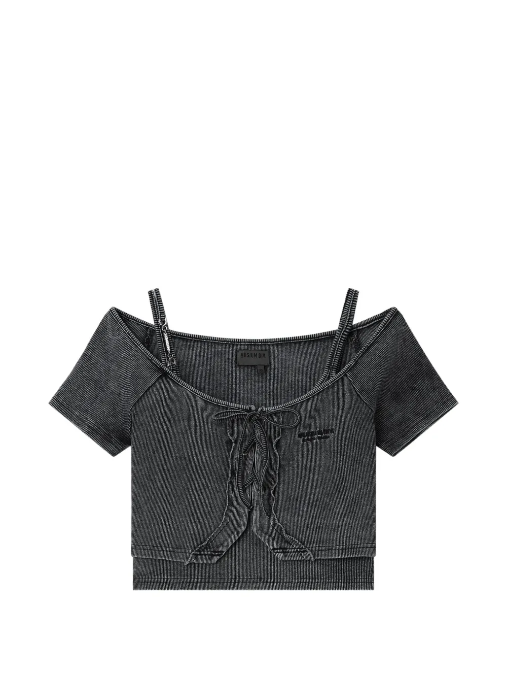Musium Div. shoulder straps crop top - Grau