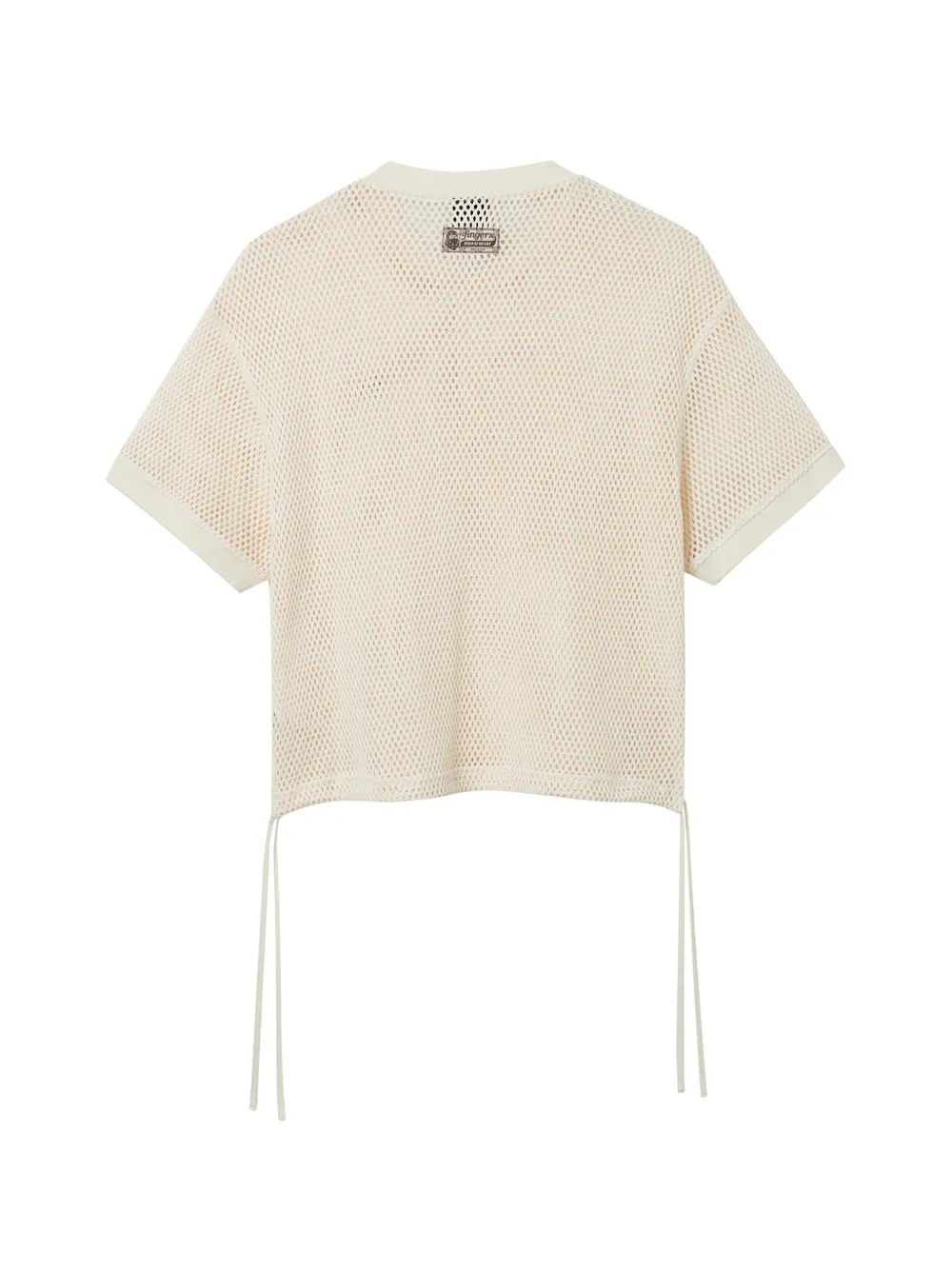  Fingercroxx Drawstring Mesh T-shirt - Neutrals 