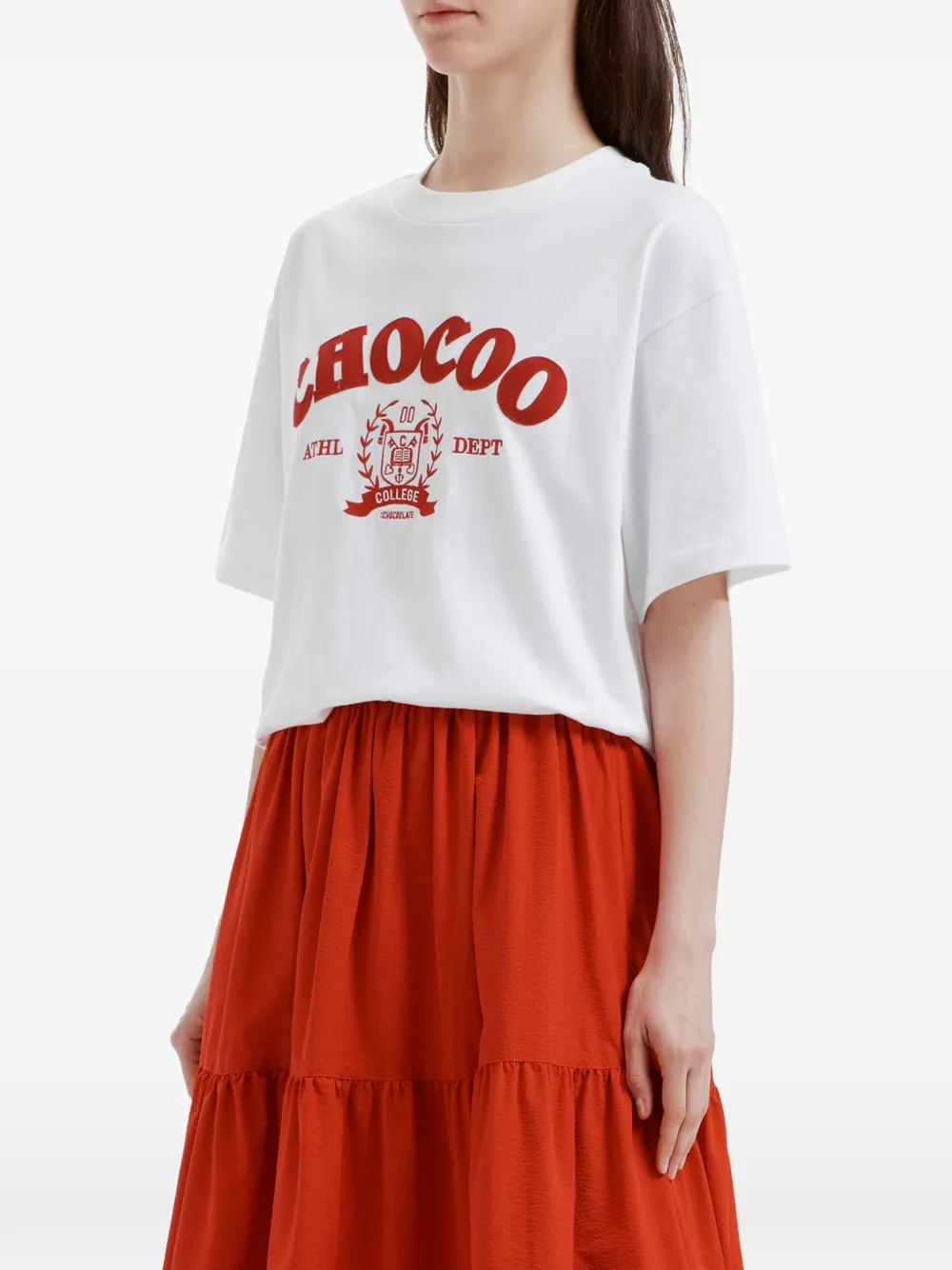  Chocoolate College Graphic T-shirt - White 