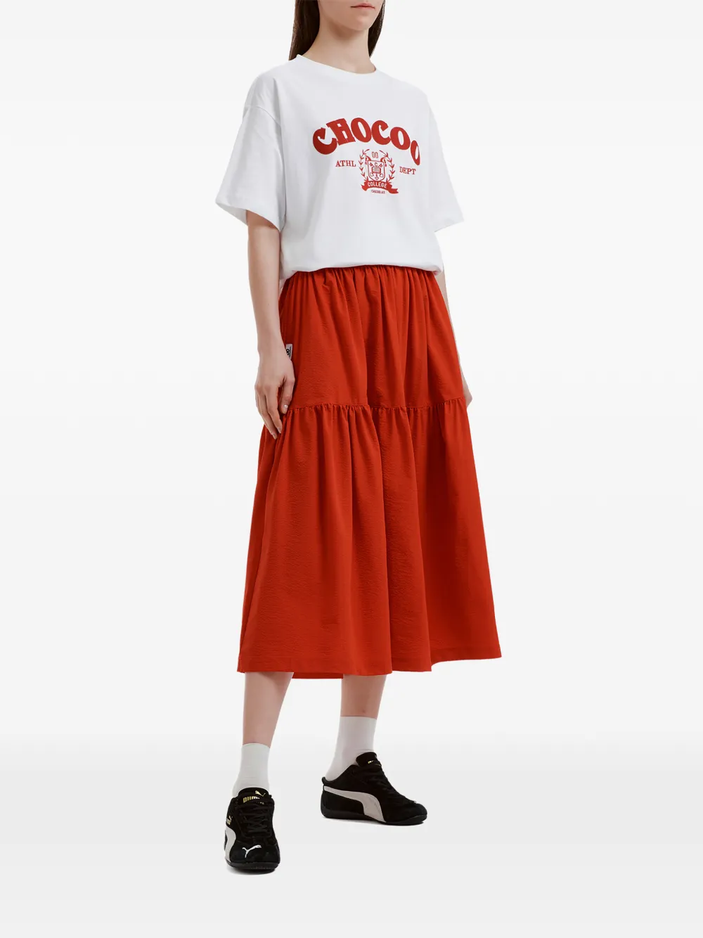  Chocoolate College Graphic T-shirt - White 