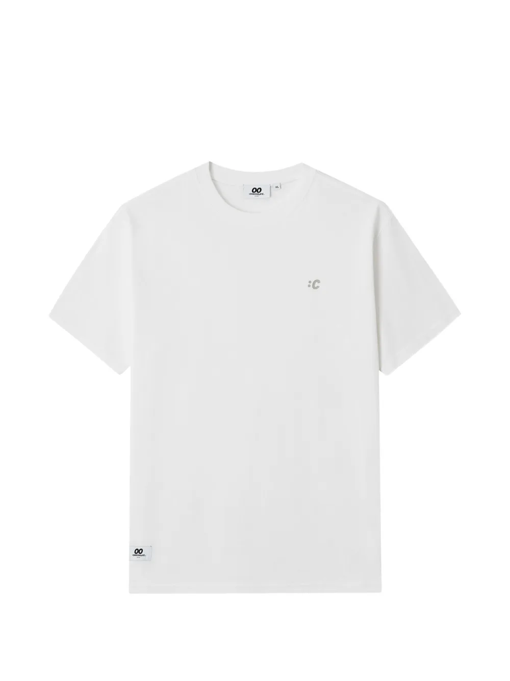 CHOCOOLATE 크루 넥 로고 티셔츠 | 화이트 | Image 1