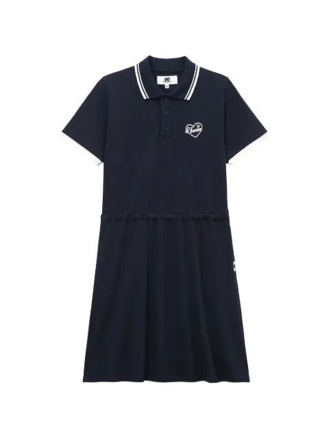 CHOCOOLATE heart embroidered polo dress