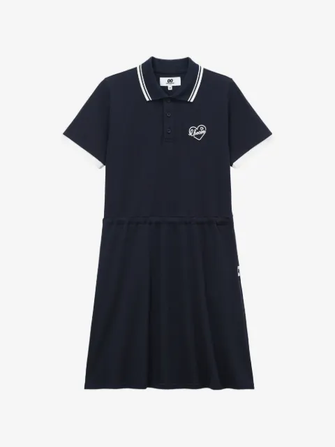 CHOCOOLATE vestido estilo playera tipo polo con corazón bordado
