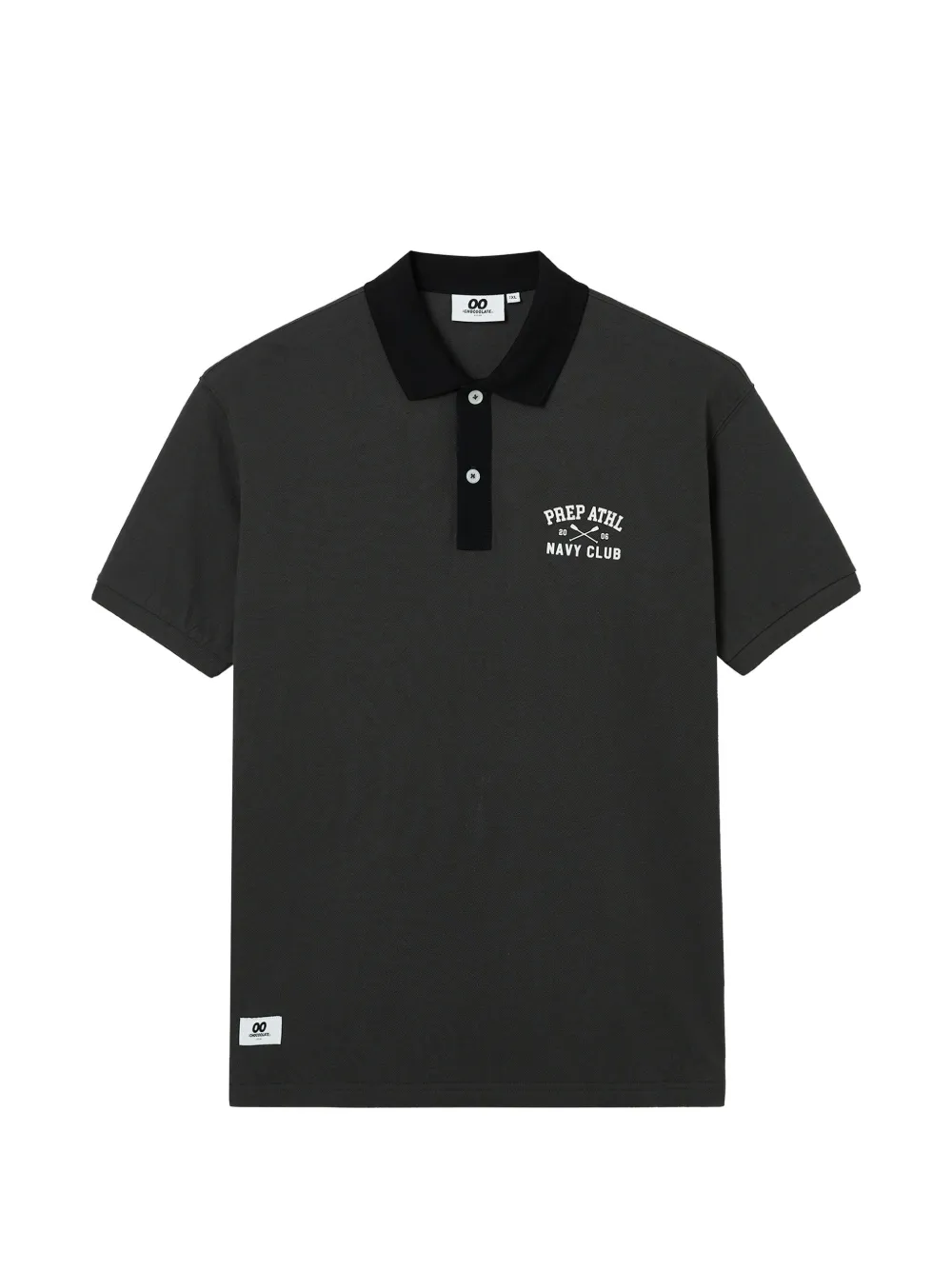 CHOCOOLATE contrast collar logo-detail polo shirt - Grau