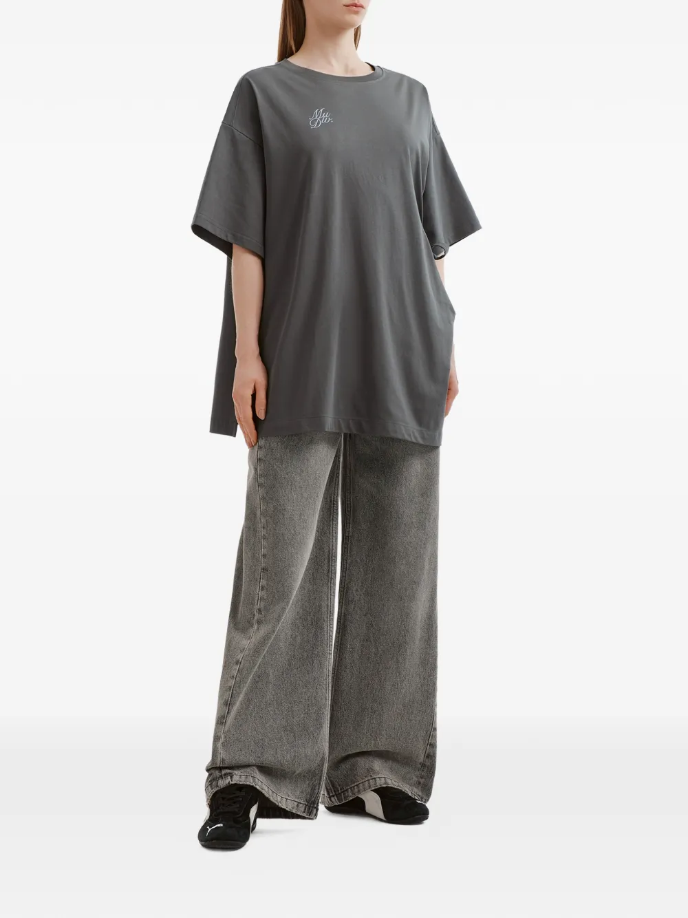  Musium Div. Graphic Tie T-shirt - Grey 