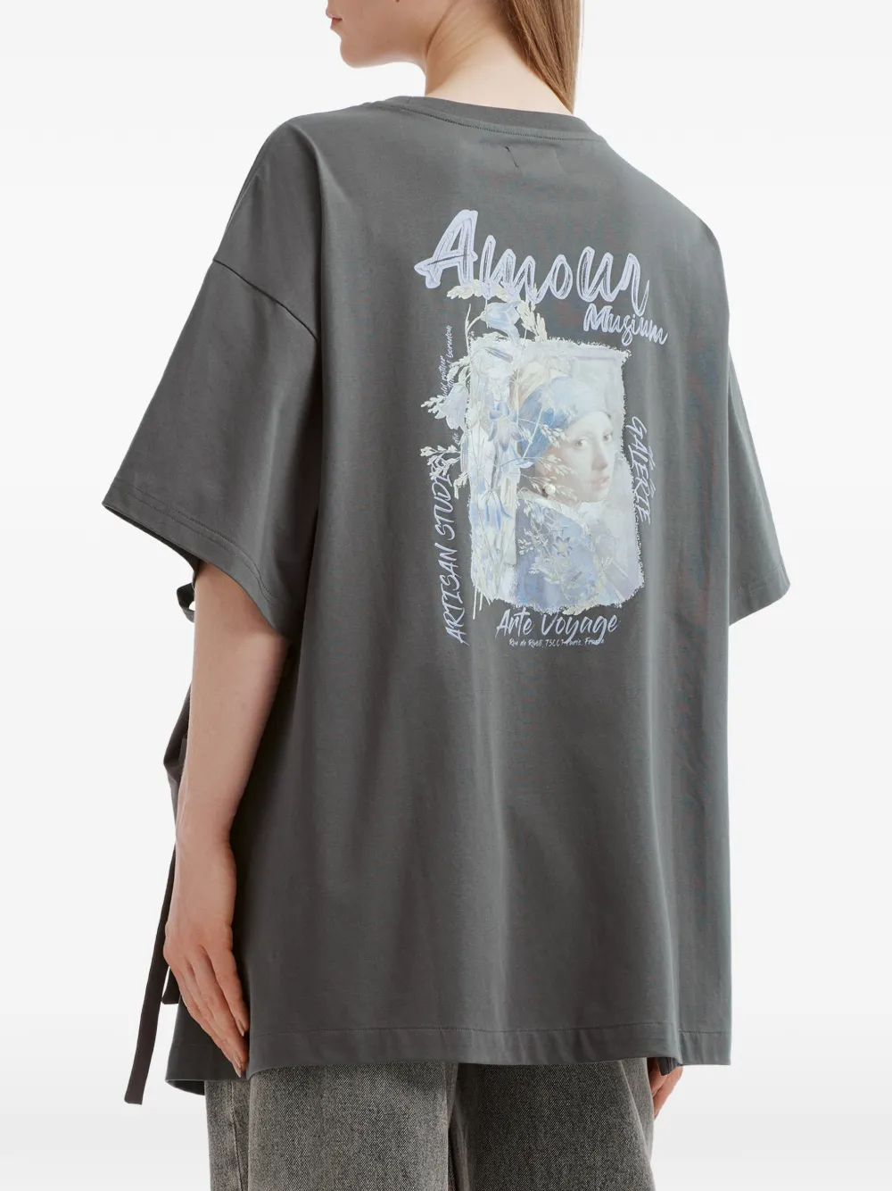  Musium Div. Graphic Tie T-shirt - Grey 
