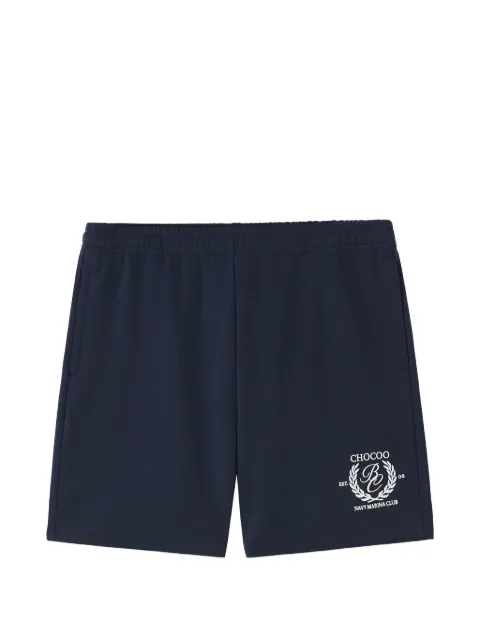 CHOCOOLATE logo-print track shorts