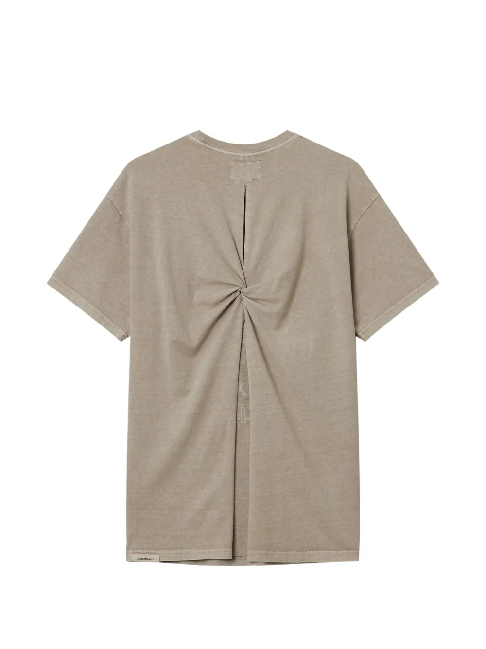  Musium Div. Twisted-detail Graphic-print T-shirt - Neutrals 